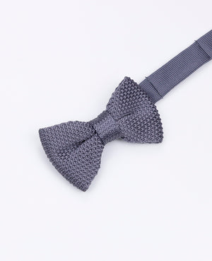 Motýlek Šedý Dětský Pletený «Léon»