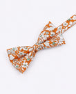 Motýlek Liberty oranžová pro muži z bavlny „Clovis