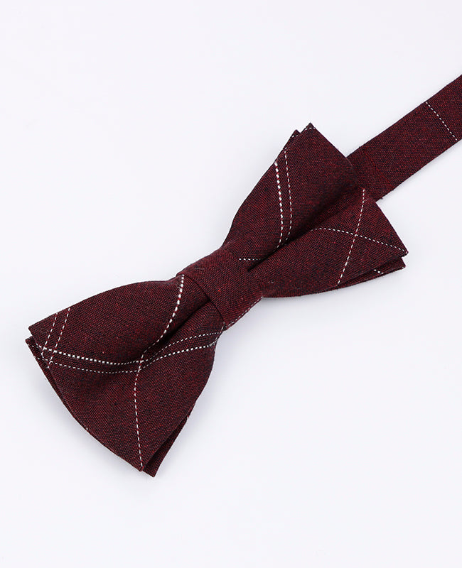 Motýlek Tartan Červený Pánský Bavlněný | Marcel - Unipap's