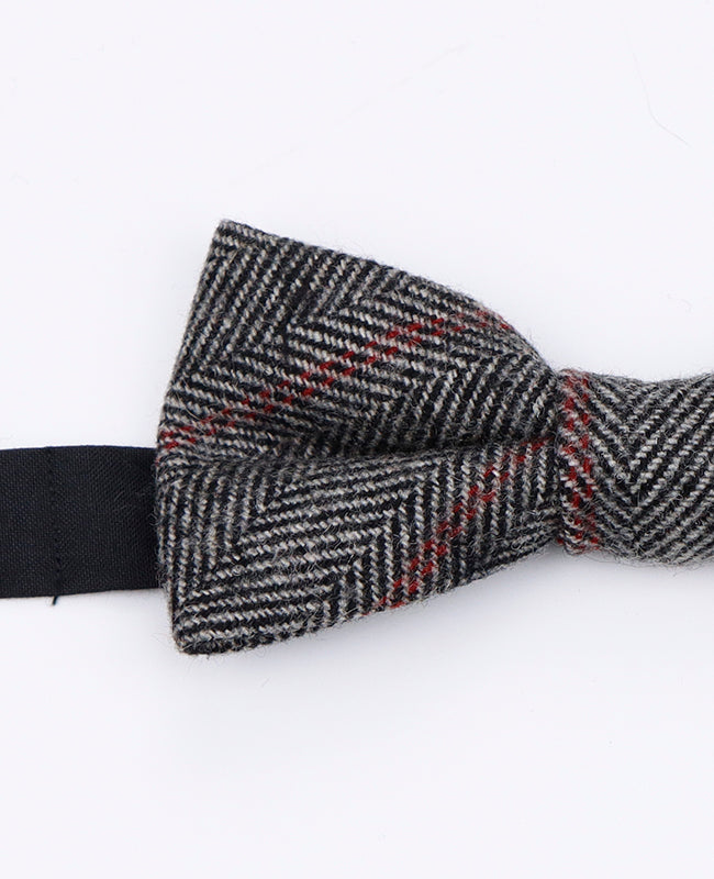 Motýlek Tartan Šedý č.4 Pánský z Vlny | Norbert - Unipap's