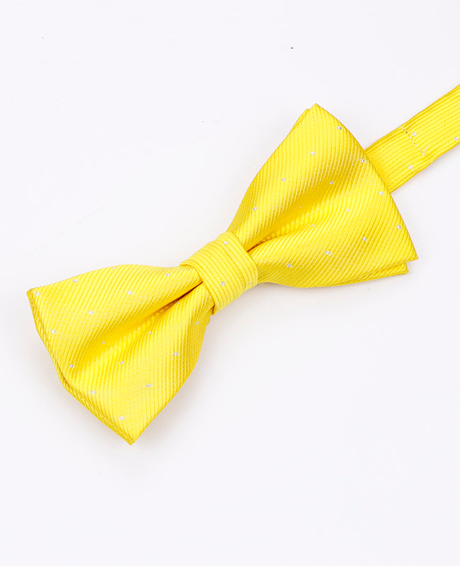 Motýlek Žlutý č. 1 s puntíky pro muže z polyesteru | Georges - Unipap's