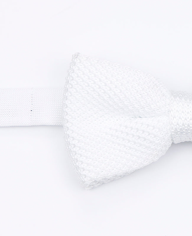 Motýlek Bílý Pánský Pletený «Léon»