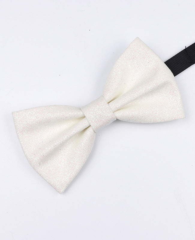 Pánský motýlek s flitry bílý polyester «Olive»