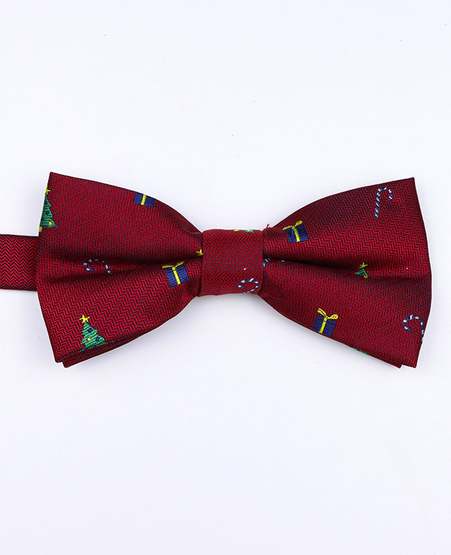 Motýlek vánoční červený č. 2 pánský polyesterový «Christmas»