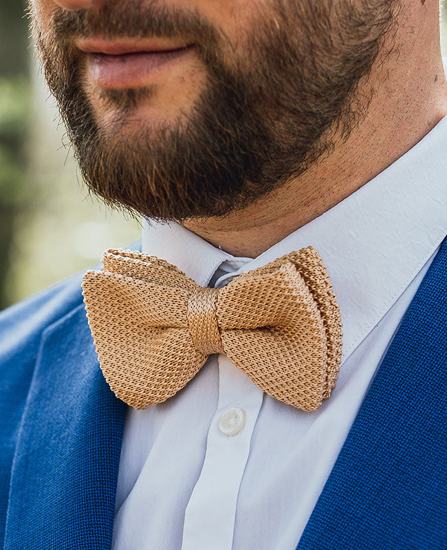 Zlatý pánský motýlek z úpletu «Léon»