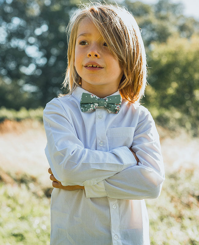 Motýlek Liberty Zelený č. 3 Dětský v Bavlně «Gaspard»