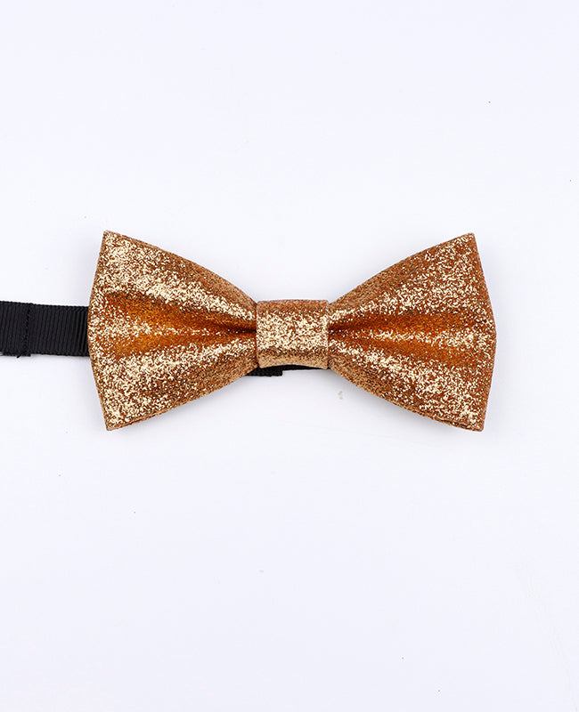 Motýlek se zlatými flitry č.2 pro děti z polyesteru «Olive»