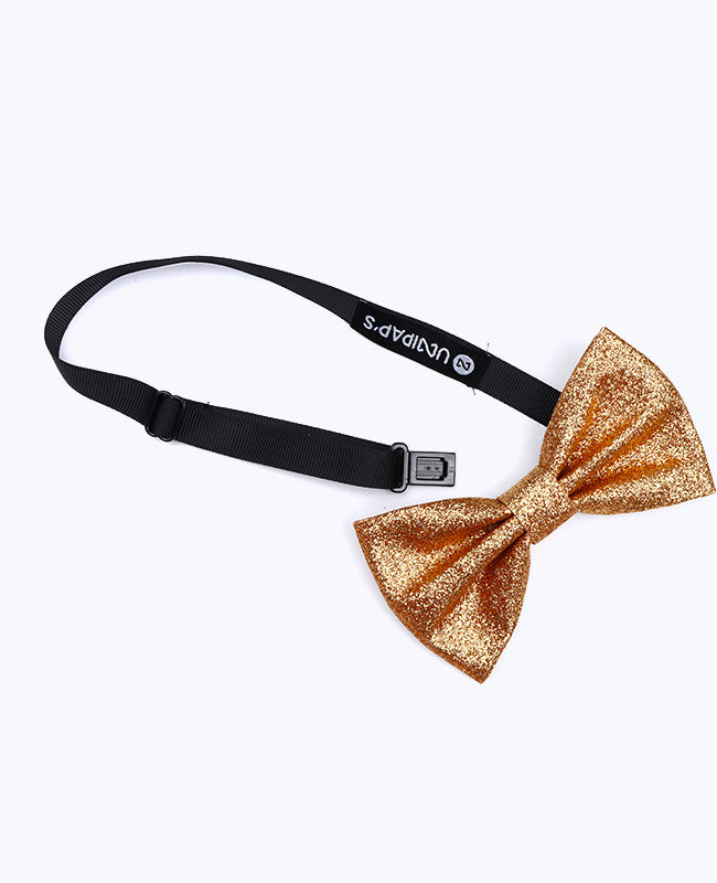 Pánský zlatý třpytivý motýlek č. 2 z polyesteru «Olive»