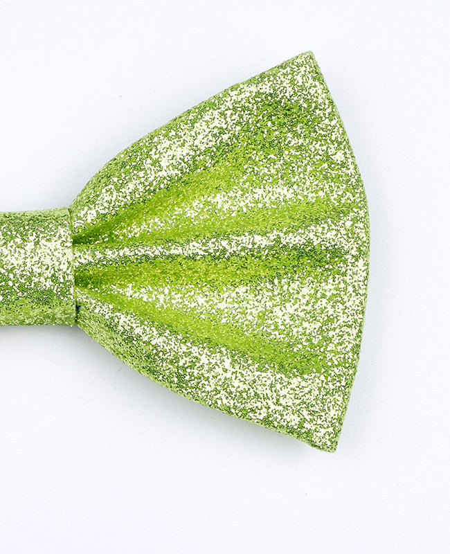 Motýlek s Flitry Zelený č. 3 pánský z Polyesteru «Olive»