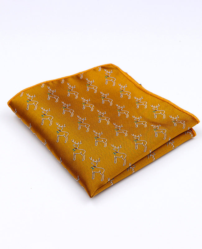 Zlatý vánoční kapesníček do saka z polyesteru «Christmas»