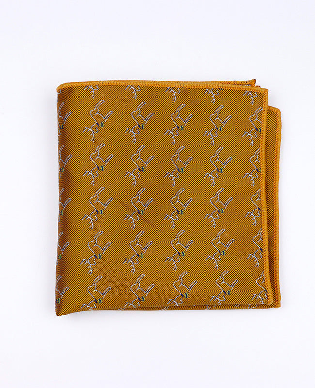 Vánoční kapesníček do saka Zlatý z polyesteru «Christmas»