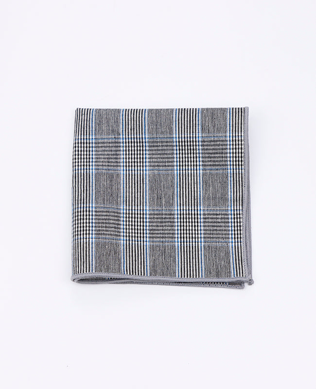 Kapesníček do Saka Tartan Šedý č.1 z bavlny | Marcel - Unipap's