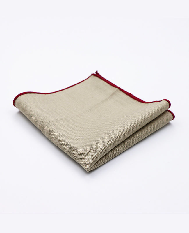 Kapesníček do saka Béžový č. 2 v Lnu | Basile - Unipap's