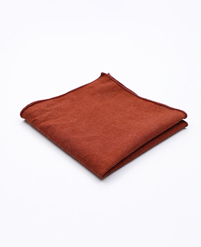 Motýlek + Kapesníček do saka Terracotta Pánský Bavlněný «Edgard»