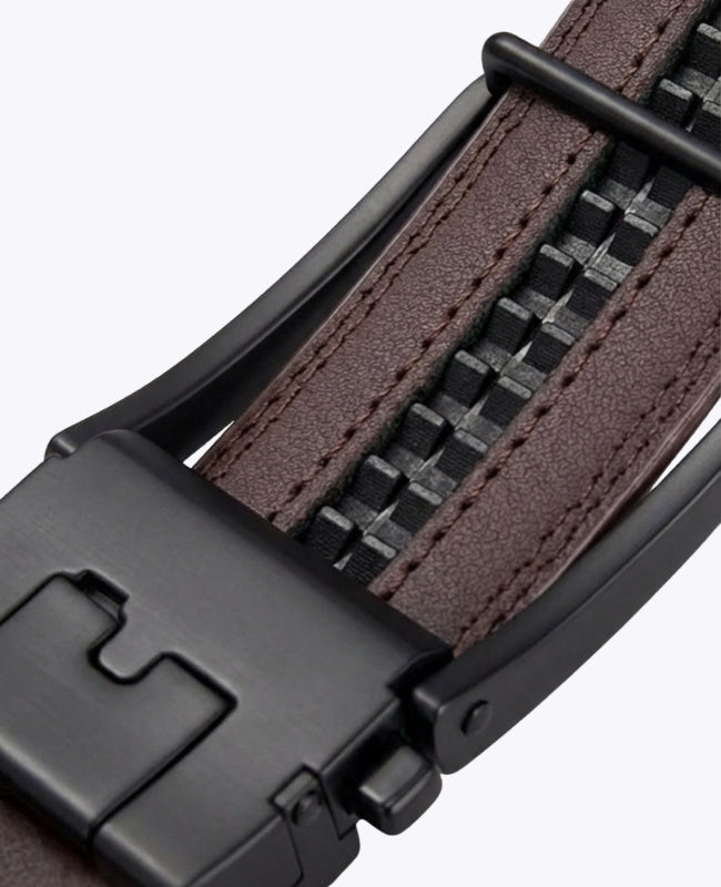 Opasek ke kostýmu pánský hnědý z kůže bez děr "Gustave"