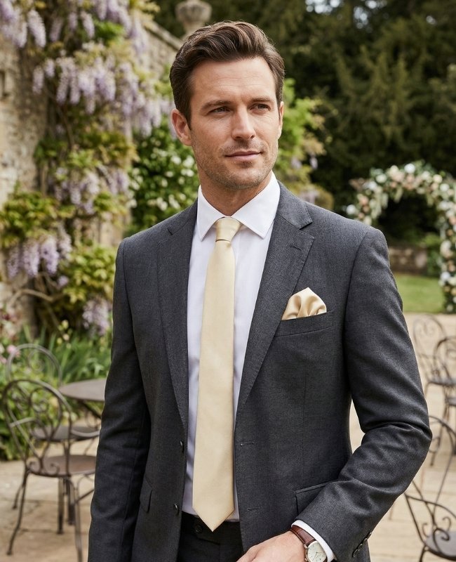 Kravata Zlatá č.2 Pánská z Polyesteru «Jules»