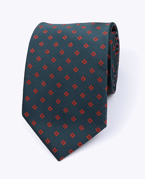 Kravata Zelená se Vzory Pánská Polyesterová «Edmond»