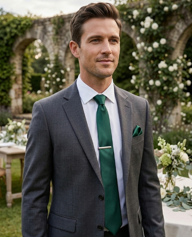 Kravata Zelená č. 1 Pánská v Polyesteru «Jules»