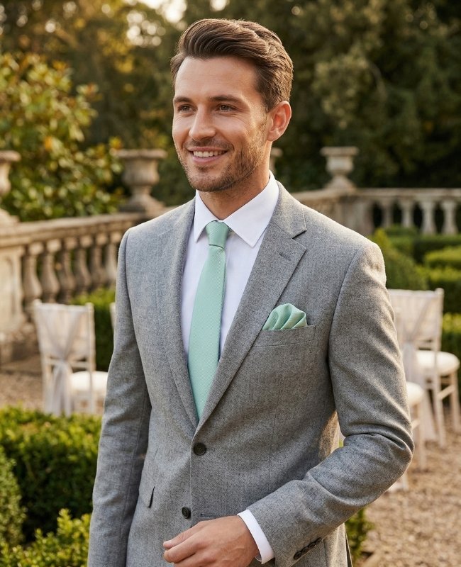 Kravata Zelená č. 1 Pánská v Polyesteru «Lucien»