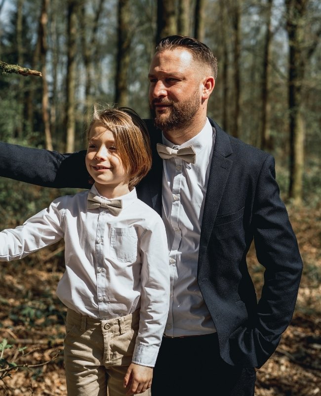 Motýlek Béžový Pánský z Bavlny «Edgard»