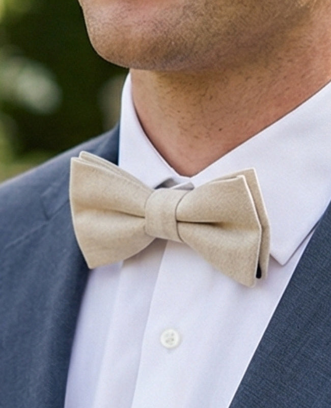 Motýlek béžový č. 1 pánský z bavlny «Oscar»