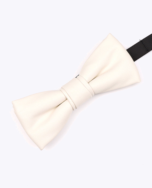 Pánský motýlek Bílý z kůže «Achille»