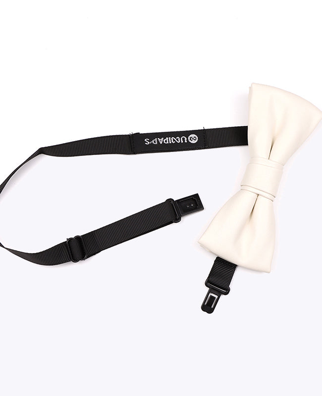 Motýlek bílý pánský kožený «Achille»