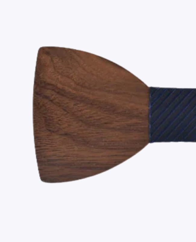 Noeud Papillon Bleu Homme en Bois «Ambroise»