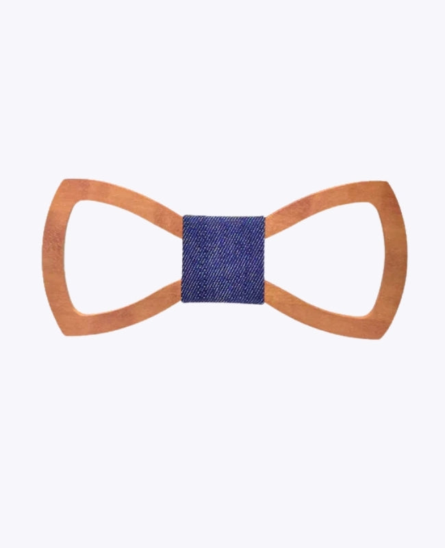 Noeud Papillon Bleu Homme en Bois «Émile»