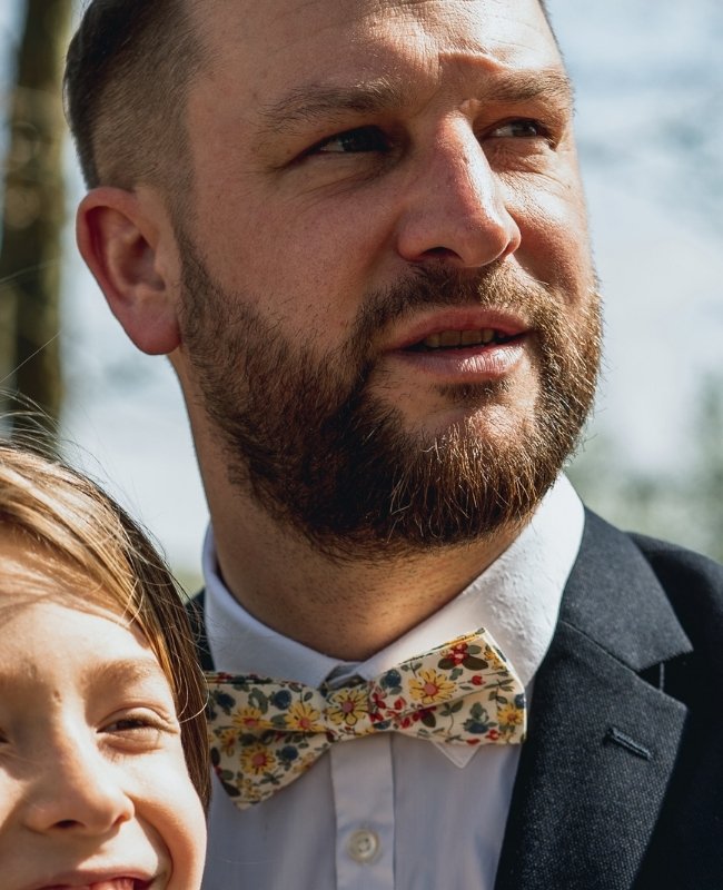 Motýlek Liberty Bílý č.5 Pánský v Bavlně «Charles»