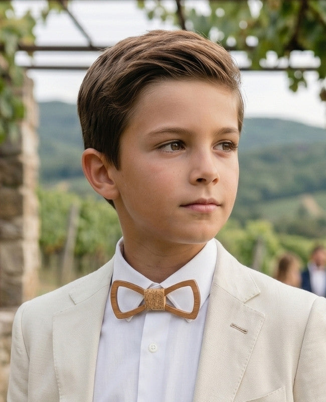 Noeud Papillon Liège Enfant en Bois «Émile»