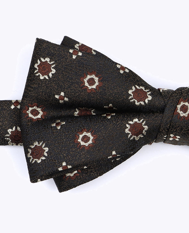 Noeud Papillon Marron n°1 à Motifs Homme en Polyester «Edmond»