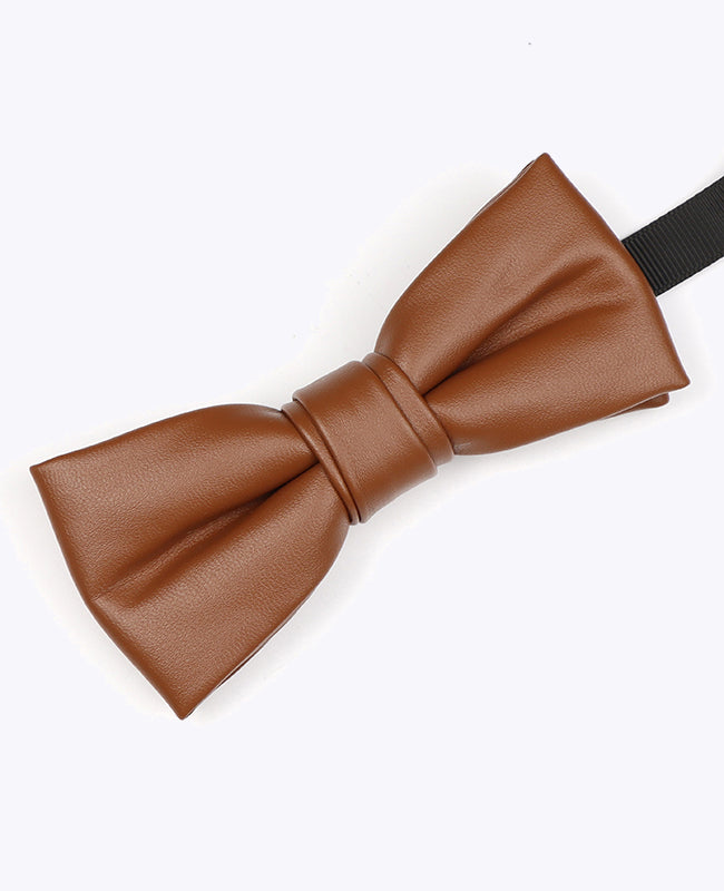 Motýlek hnědý č. 2 pánský z kůže «Achille»