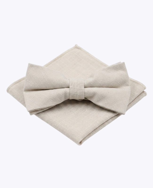 Motýlek + Kapesníček do saka Béžová č.1 Muži z Bavlny „Oscar"