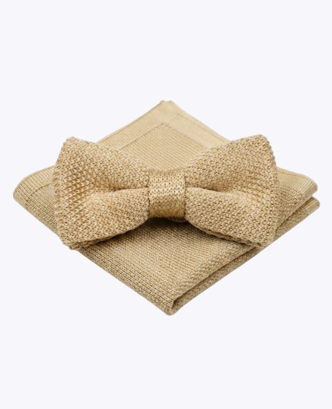 Motýlek + Kapesníček do saka Zlatá Muži v Pletenině „Léon"