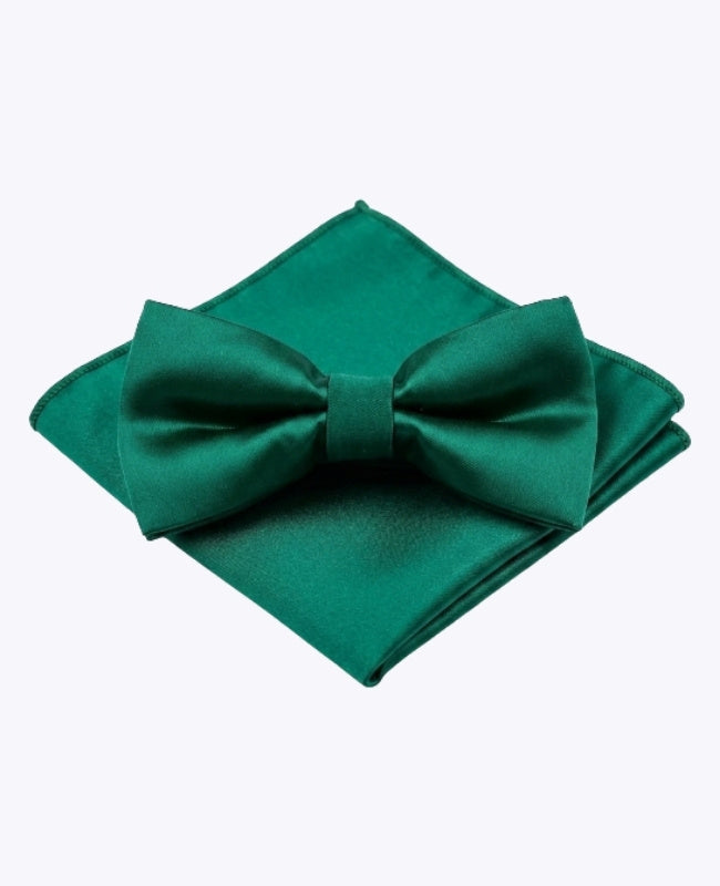 Motýlek + Kapesníček do saka Zelená č.2 Muži v Polyesteru „Jules"