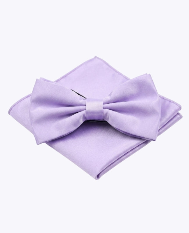 Motýlek + Kapesníček do saka Fialová č.2 Muži z Polyester „Anatole"