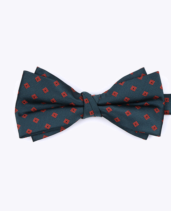 Motýlek Zelený Pánský se vzory z Polyesteru „Edmond"