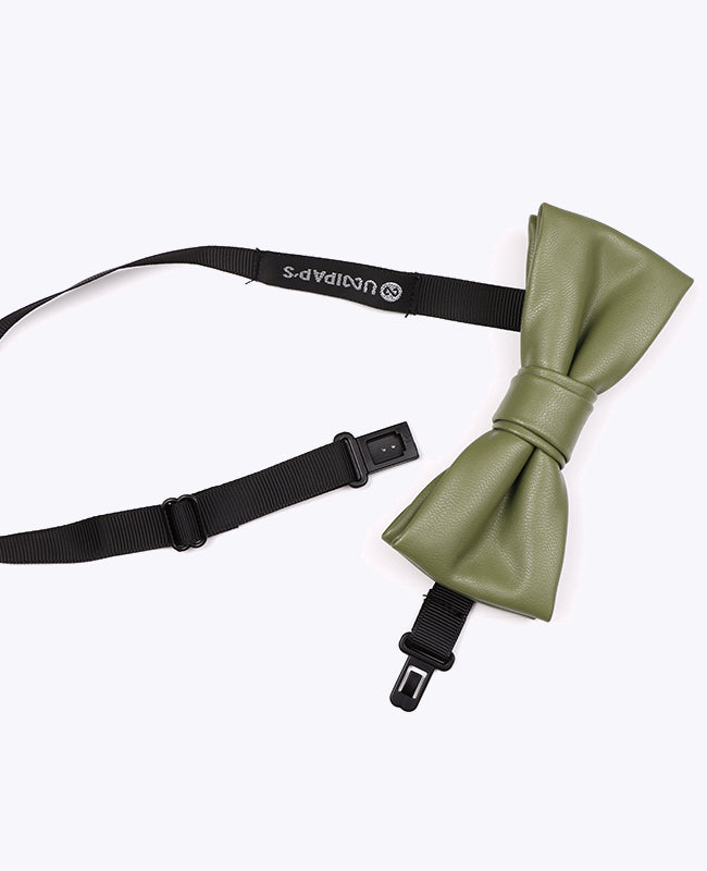 Motýlek Zelený Pánský v Kůži «Achille»