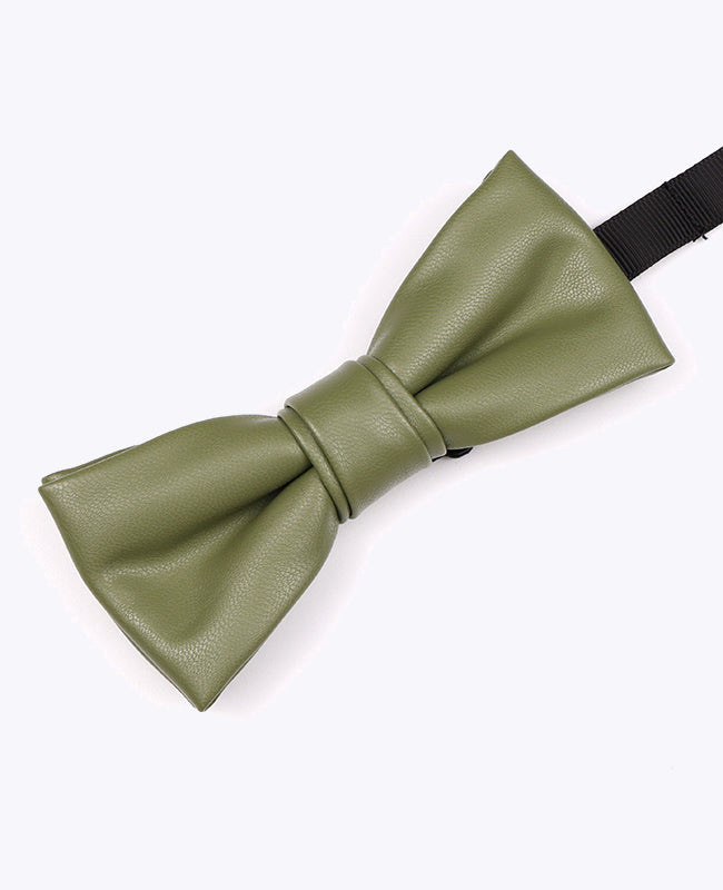 Motýlek Zelený Pánský z Kůže «Achille»