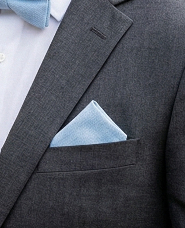 Pochette de Costume Bleu n°2 en Effet Velours «Simon»