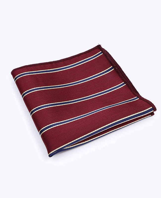 Kapesníček do saka Červený s Proužky z Polyesteru «Edmond»