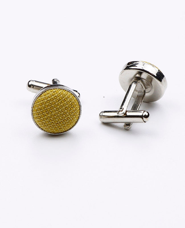 Boutons de Manchette Jaune Homme en Coton | Edgard | Unipap's