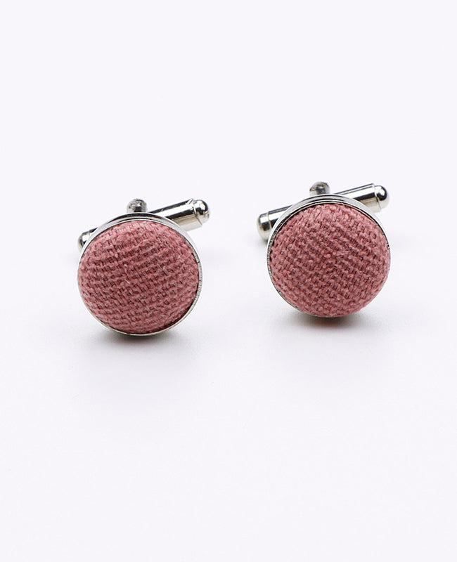 Boutons de Manchette Rose n°2 en Effet Velours | Simon - Unipap's