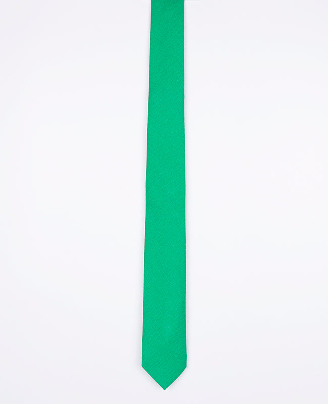 Cravate Vert n°3 Homme en Lin | Basile - Unipap's