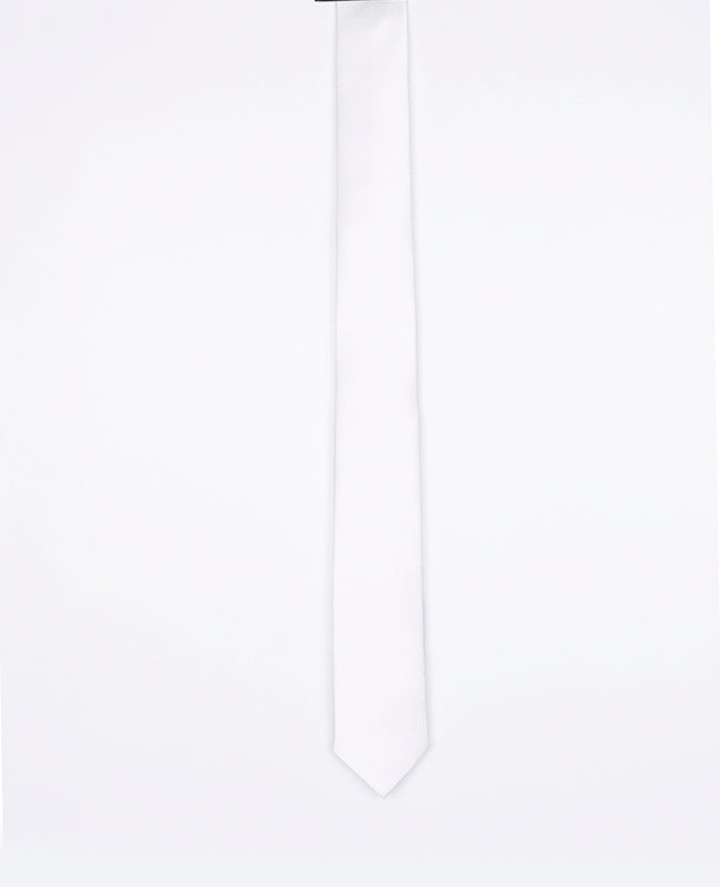 Cravate Blanc Homme en Polyester | Lucien - Unipap's