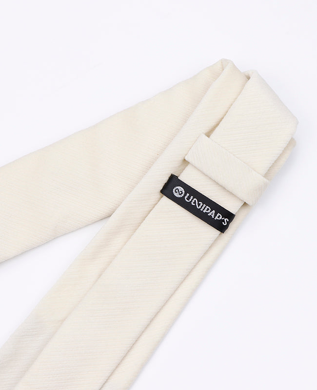 Cravate Blanche Homme en Velours | Marius - Unipap's