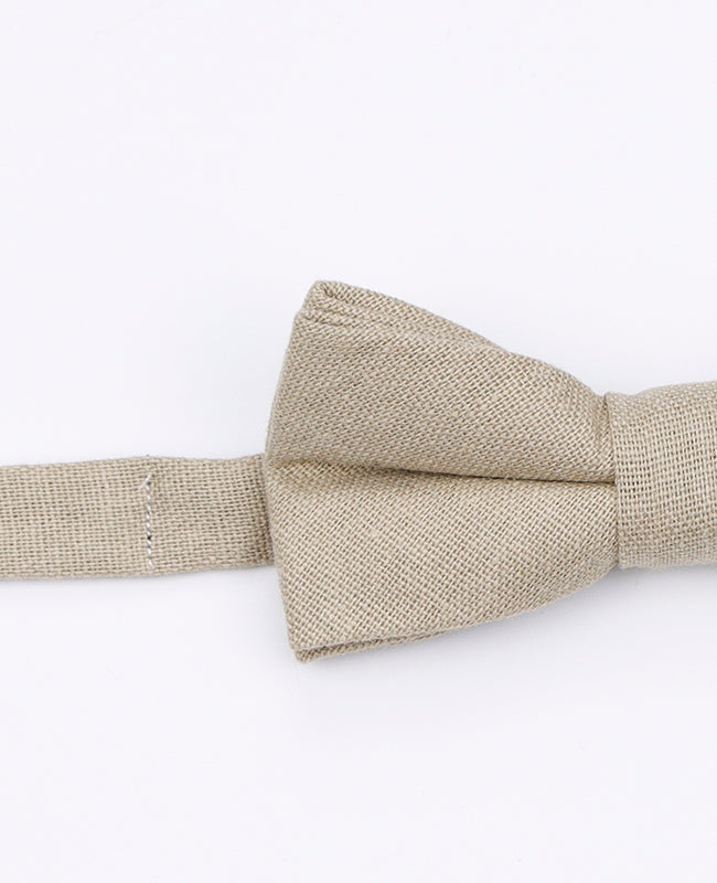 Noeud Papillon Beige n°2 Enfant en Lin | Basile - Unipap's
