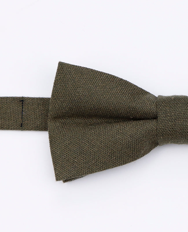 Noeud Papillon Vert n°1 Homme en Lin | Basile - Unipap's