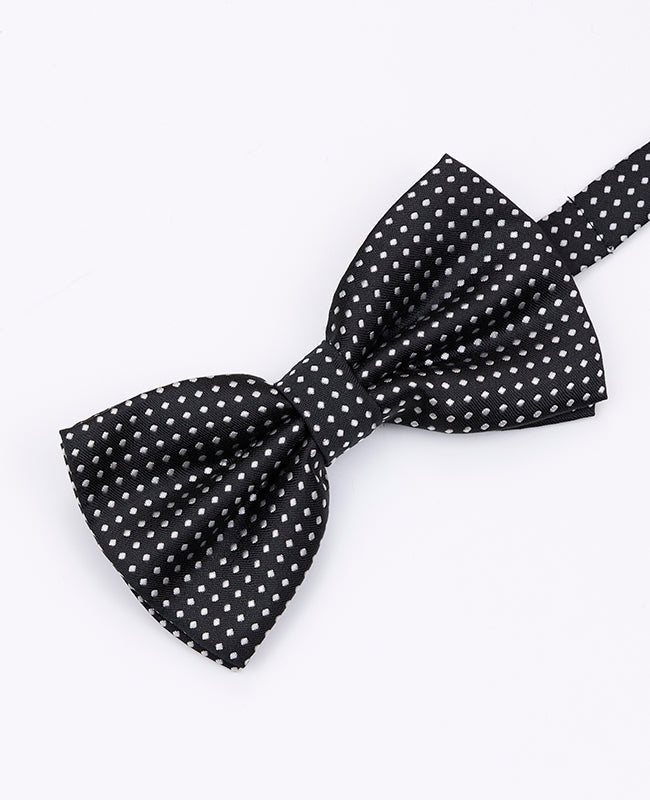 Noeud Papillon Noir n°2 à Pois Homme en Polyester | Louis - Unipap's